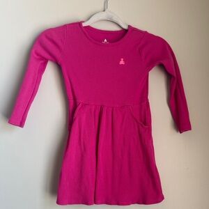 GAP Girls Long-Sleeve Fuchsia Pink Knit Dress